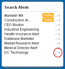 Editing the name of or deleting an Alert